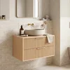 Kopalniška omarica pod umivalnikom Rea Mono 80cm Beige