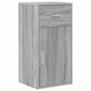 Vidaxl Strani šal s predalom Siva Sonoma 38 x 34 x 75 cm