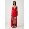Bardot Cocktail obleka Remalia 60555DB Rdeča Slim Fit