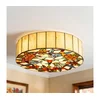 Brilagi - Tiffany vitražna plafonska lampa JUNGLE 3xE27/60W/230V prečnika 40 cm