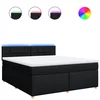 VIDAXL boxspring postelja z vzmetnico (180x200cm, blago), črn