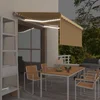 Tenda na ručno uvlačenje s roletom LED 3,5 x 2,5 m žuto-bijela