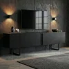 Nordure TV komoda, 180x50x30cm, Crna