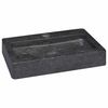 Zidni umivaonik crni 38 x 24 x 6,5 cm mramorni