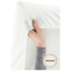 Fitted Sheet for Travel Cot Light - White / Organic cotton