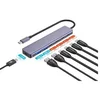 PLATINET HUB 7V1 10GBS USB-C DO 4X USB-C 3.2 GEN2 2X USB-A 3.2 GEN1 1X USB-C PD 100W ALU