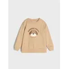 Sinsay - Pamučni crewneck duks sa printom psa - BEŽ