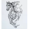 Wallity APT724 v2 Zidna dekoracija Metal Horse Line Art, 99x62cm, Crna