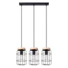 Sollux SL.1264 - Luster na sajli GOTTO 3xE27/15W/230V crna