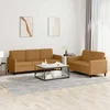 2-dijelni set sofa smeđi baršunasti