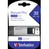 Verbatimov pomnilnik USB, USB 3.0, 32 GB, Secure Pro, Store N Go, srebrn, 98665, USB A, 256-bitno šifriranje AES