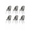 HANAH HOME Set 6 stolica Ritim Grey White