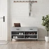 Klupa za cipele siva boja betona 102x35x55 cm konstruirano drvo