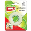 APLI nevidni lepilni trak (19mmx33m), bel