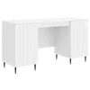 Stol Bijela visokog sjaja 142,5 x 50 x 75 cm Konstruirano drvo