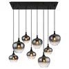 Globo 15548-8H - Luster na sajli MAXY 8xE27/40W/230V crna