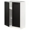 METOD Podni element s policama/2 vrata, bela/Lerhyttan crno bajcovano, 60x37 cm