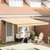 Okvir tende Žuta i bijela 400 × 300 cm Poliester s PU premazom