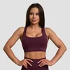 GymBeam Športni nedrček Mesh Panel Eggplant M