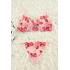 Trendyol Curve Red Embroidered Lace Rope Strapless Knitted Plus Size Lingerie Set