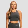 GymBeam Ženski sportski top BEAT Charcoal