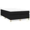 Krevet box spring s madracem crni 120 x 190 cm od tkanine