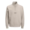 JACK & JONES Majica JJESoho greige/črna