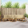 Set vanjskih sofa s jastukom 7 Komad Prirodna i bež