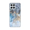 TELEMPIRE Silikonska maska za telefon Honor X8 Blue Gold Marble plava