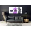 tulup.si Steklena slika Flower water mirror razmislek 140x70 cm 2 obešalnika