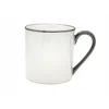 ELEGANTNA VELIKA BELA PORCELANSKA SKODELICA Z DODATKOM SREBRA 550 ML