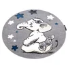 eoshop Okrogla preproga PETIT SLONIK, STARS, siva ( - Velikost: krog 120 cm)