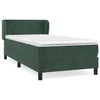 Vidaxl Box spring postelja z vzmetnico temno zelen 90x190 cm žamet