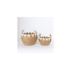 SET 2x slamene korpe bež/bela 32x16,5x18/24x23,5x26 cm