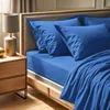 Tonne Bleue - Plava Ranforce Fitted Plahta 74