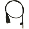 JABRA QD Cord to RJ10, straight, 0,5 meters, e.g. for Lucent Callmaster V, VI, Cisco 79xx and PLX A22