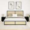 Noćni ormar s ladicama 2 pcs Crni hrast 40 x 39 x 48,5 cm