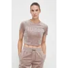 Velur kratka majica Guess COUTURE