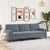 Vidaxl vidaXL Trosed z blazinami temno siv 210 cm žamet