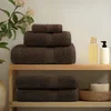 vidaXL Premium set brisač 8 kos SOLUND Rjava 600 GSM 100% Bombaž