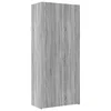 MAISON CHIC Visoka omara - Komoda - Predalnik siva sonoma 80x42,5x185 cm inženirski les, (21722041)