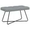 Vidaxl Klop s gumbnim oblazinjenjem Svetlo siva 80 x 40 x 46 cm Blago