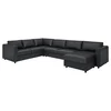 VIMLE Ugaona sofa ležaj i lenjivac, 5-sed, Grann/Bomstad crna