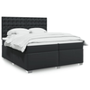 Vidaxl Box spring postelja z vzmetnico črna 200x200 cm umetno usnje