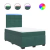 Vidaxl Box spring postelja z vzmetnico temno zelena 120x200 cm žamet