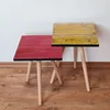 Hanah Home Set klub stočića 2Shp427, 2 komada, Roze i žuti