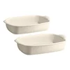 2-piece ceramic oven dish set, 36.5x23.5cm/30x19cm, Clay - Emile Henry