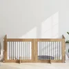 Vrata za pse s postoljem 4 pcs Hrast artisan 100 x 80 cm