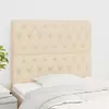 Uzglavlje krem boje 90x7x118/128 cm tkanina