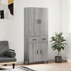 Visoka komoda siva sonome 69,5x34x180 cm od konstruiranog drva